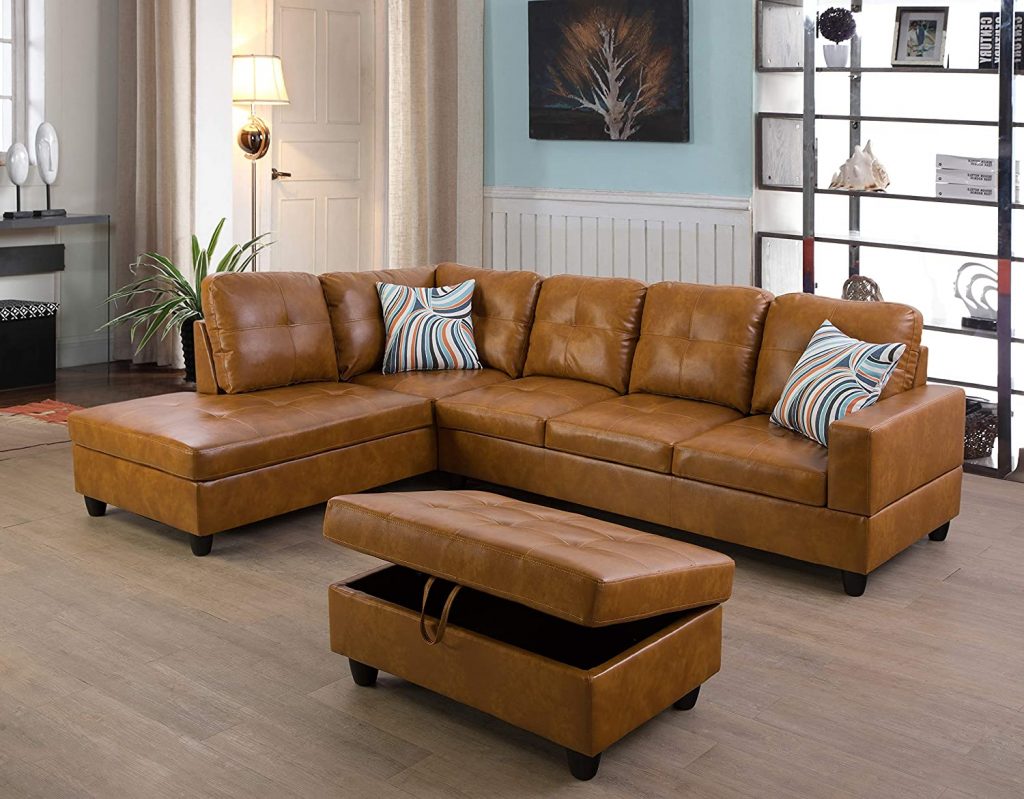 Ainehome Furniture leather Sectional Sofa Set