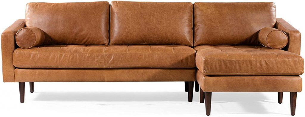 POLY & BARK Napa Right-Facing leather Sectional Sofa