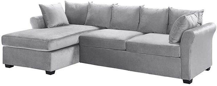Casa Andrea Milano Velvet Fabric Sectional Sofa