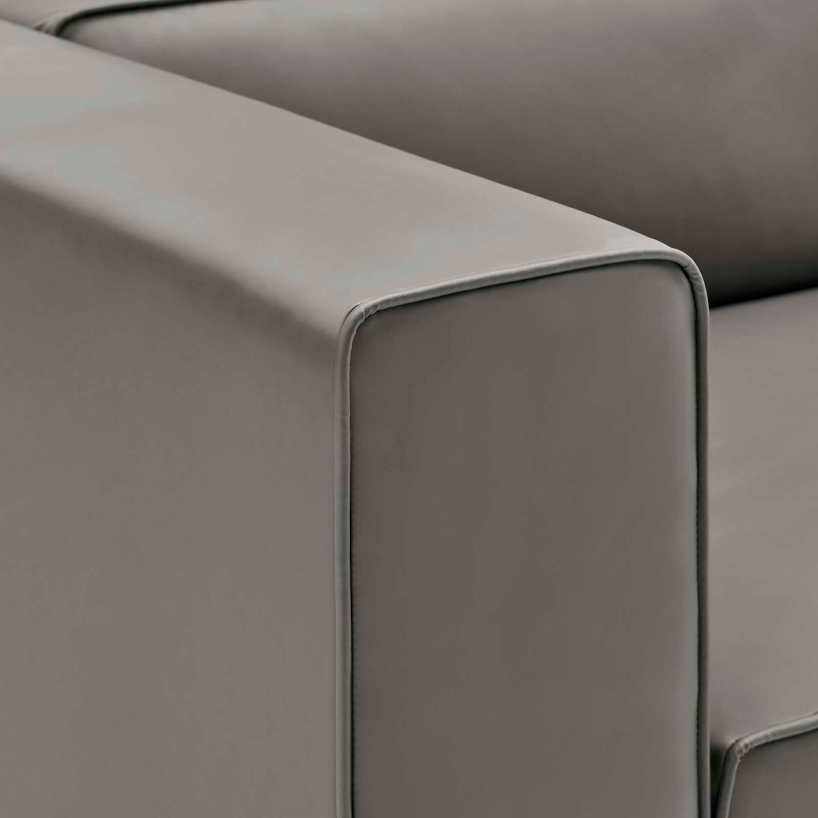 Modway Mingle Vegan Leather Sectional Sofa